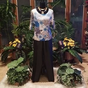Valerie Stevens Paisley Pattern Trousers Size 8